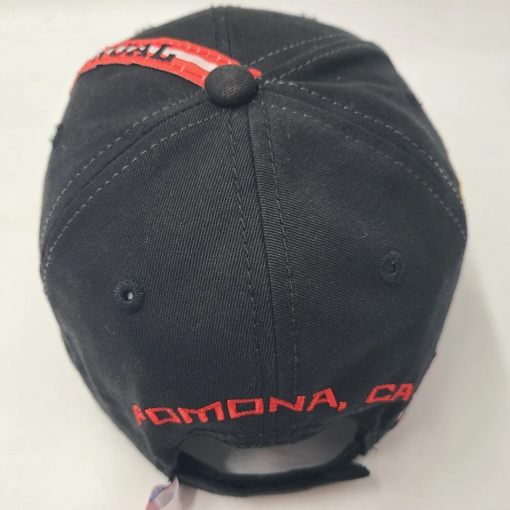 NHRA Hat Adjustable Black Orange 2012 Winter Nationals Drag Racing Flames Men